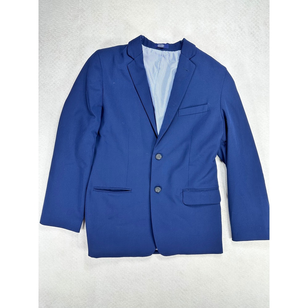 IZOD Boys Royal Blue Two Button Stretch Blazer Jacket Size 16 Regular